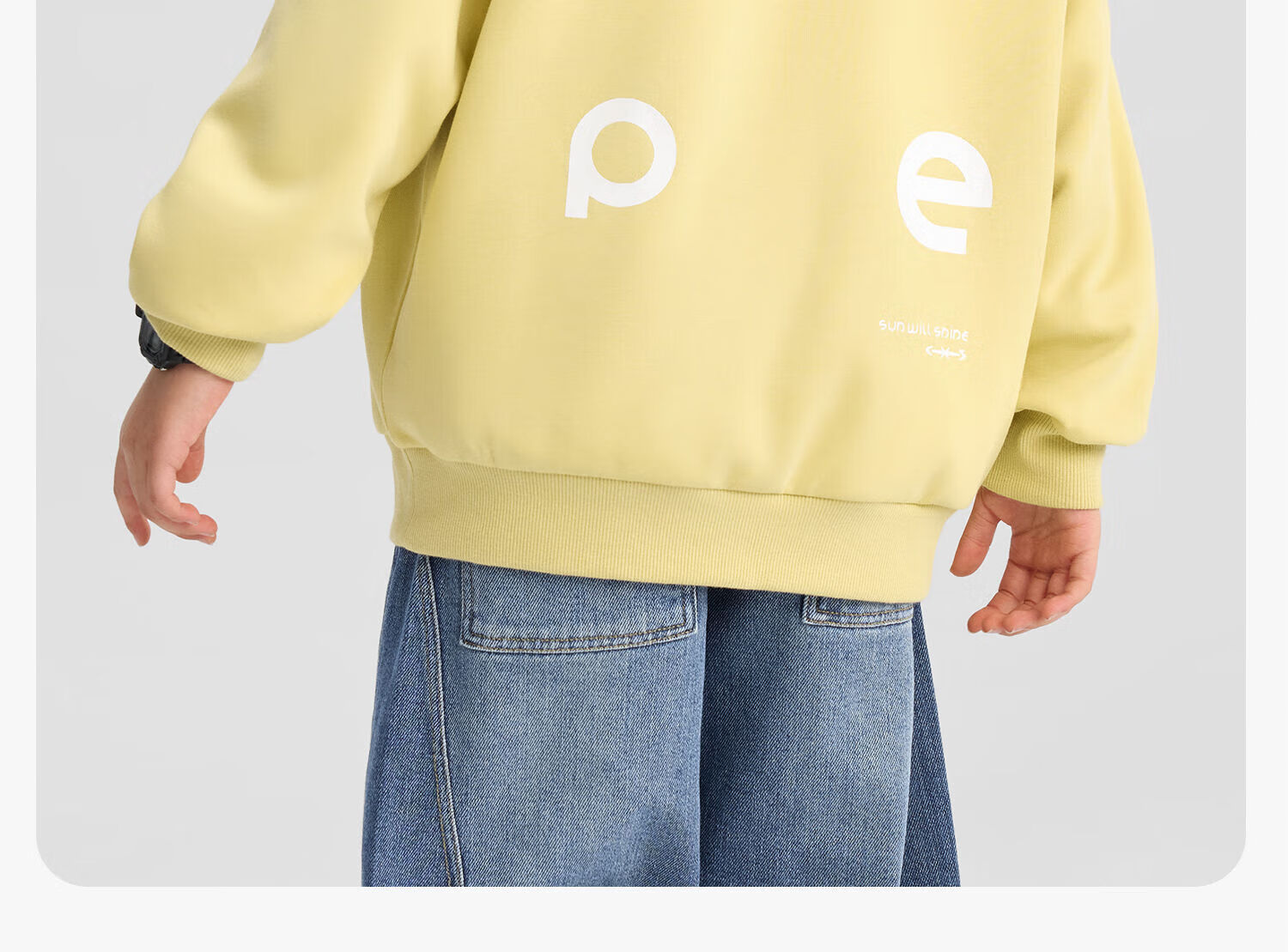 Zuo Xi Kids Children's Sweatshirt 2026 Spring New Boys Jacket Boys Sportswear Top Trendy Light Gray 150 25